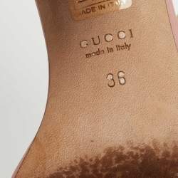 Pre Owned Gucci Beige Leather Claudie Sandals Size 36