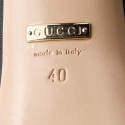 Pre Owned Gucci Black Leather Horsebit Platform Ankle Strap Sandals Size 40