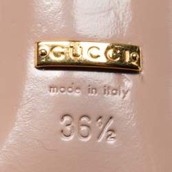 مملوكة مسبقًا Gucci Teal Leather Horsebit Square Toe Pumps Size 36.5