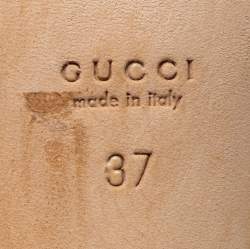 Gucci Tricolor Zip Web Canvas Slide Sandals Size 37