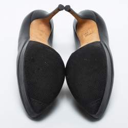 Gucci Black Leather Platform Pumps Size 37
