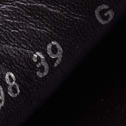 Pre Owned Gucci Dark Brown Leather Slip On Loafers Size 39