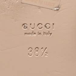 مملوكة مسبقًا Gucci Beige Canvas Vintage Charlotte Web Princetown Flat Mules Size 38.5 