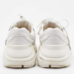 Gucci White Leather Mystic Cat Rhyton Low Top Sneakers Size 37