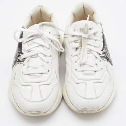 Gucci White Leather Mystic Cat Rhyton Low Top Sneakers Size 37