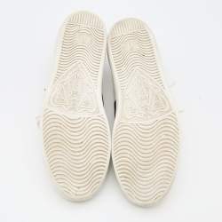 Gucci White Leather Ace Ladybug and Pineapple Low Top Sneakers Size 37.5