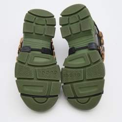 Gucci Multicolor Mesh and Leather Flashtrek Chunky Sneakers Size 38