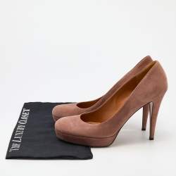 Gucci Pink Suede Round Toe Pumps Size 40