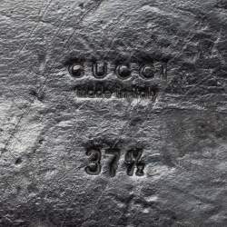 Pre Owned Gucci Tricolor Web and Leather GG Thong Flat Slides Size 37.5