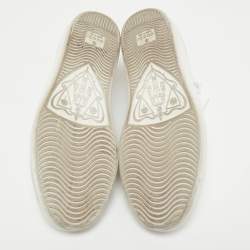 مملوكة مسبقًا Gucci White Leather Bee Embroidered Ace Sneakers Size 38