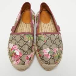 Pre Owned حذاء إسبادريلز غوتشي طباعة تيان سوبريم GG مقاس 36.5