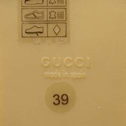 Pre Owned Gucci Multicolor Canvas Sylvie Platform Espadrilles Size 39