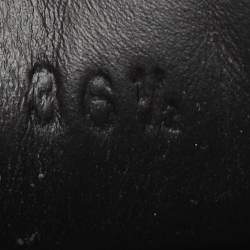 Pre Owned Gucci Black Microguccissima Leather Slip On Sneakers Size 36.5