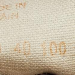 مملوكة مسبقًا Gucci Off White Canvas Logo Wedge Espadrille Sneakers Size 40