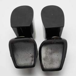 مملوكة مسبقًا Gucci Back Patent Lexi Horsebit Accent Slide Sandals Size 38