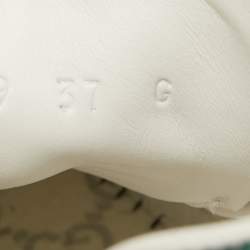 Gucci White Leather Embellished Lip Ace Sneakers Size 37