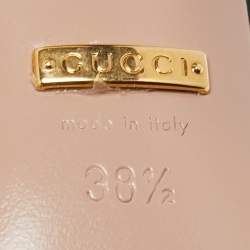 Pre Owned Gucci Black Patent Leather Bow Pumps Size 38.5