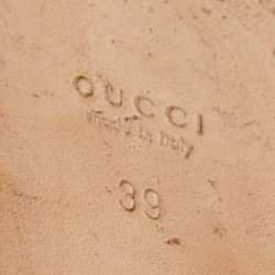 مملوكة مسبقًا Gucci Orange Patent Leather Horsebit Ballet Flats Size 39