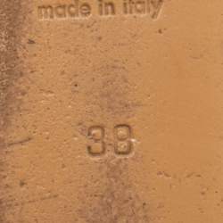 Pre Owned Gucci Black Leather and Fur Princetown Flat Mules Size 38