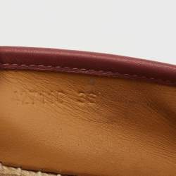 Pre Owned Gucci Beige/Brown GG Floral Print Supreme Canvas Espadrille Flats Size 36