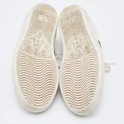 مملوكة مسبقًا Gucci White Leather Ace Bee Embroidered Sneakers Size 36
