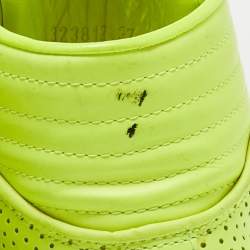 Gucci Neon Green Leather High Top Sneakers Size 37