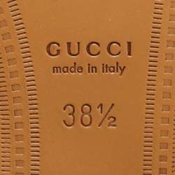 Pre Owned Gucci Red GG Velvet Jordaan Loafers Size 38.5