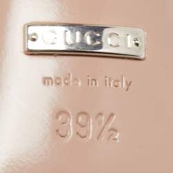 Gucci Yellow Patent Leather Horsebit Open Toe Slide Sandals Size 39.5