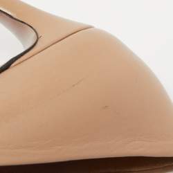 مملوكة مسبقًا Gucci Beige Leather Studded Coline Pumps Size 36