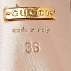 مملوكة مسبقًا Gucci Beige Leather Studded Coline Pumps Size 36