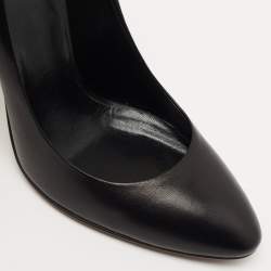 Pre Owned Gucci Black Leather Horsebit Pumps Size 39