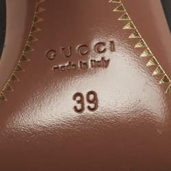 Pre Owned Gucci Black Leather Horsebit Pumps Size 39