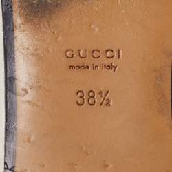 Pre Owned Gucci Off White Leather Princetown Flat Mules Size 38.5