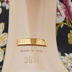 Gucci Multicolor Jacquard Floral Dionysus Ankle Strap Pumps Size 36.5