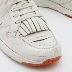 Pre Owned Gucci White Leather Low Top Sneakers Size 38