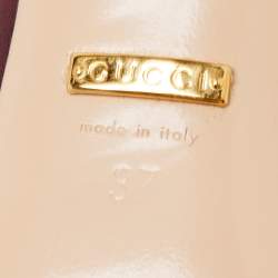 مملوكة مسبقًا Gucci Burgundy Leather Zumi Mules Size 37