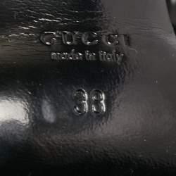 Pre Owned Gucci Black Velvet Peep Toe Platform Ankle Strap Sandals Size 38