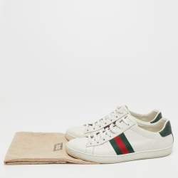 Gucci White Leather Ace Low Top Sneakers Size 39