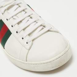 Gucci White Leather Ace Low Top Sneakers Size 39
