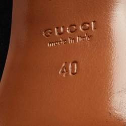 Pre Owned Gucci Black Suede Bamboo Tassel Knee Length Platform Boots Size 40