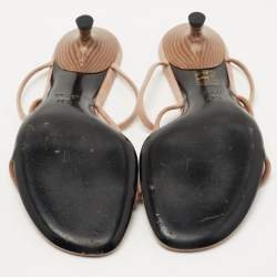 Gucci Beige Suede Interlocking G Kitten Heel Slide Sandals Size 39.5