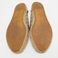 Gucci Multicolor Tian Print GG Supreme Canvas Flat Espadrilles Size 41.5