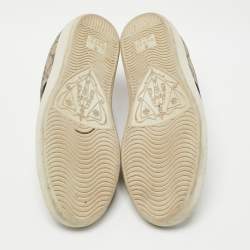 Gucci Brown/Beige GG Supreme Canvas Ace Sneakers Size 35