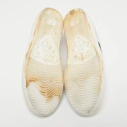 Gucci White Leather Bee Embroidered Ace Sneakers Size 38