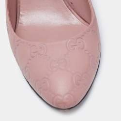 Gucci Beige Guccissima Leather Horsebit Round Toe Pumps Size 37.5