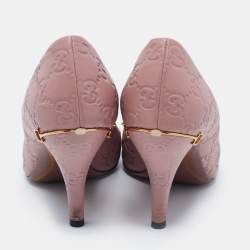 Gucci Beige Guccissima Leather Horsebit Round Toe Pumps Size 37.5