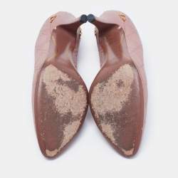 Gucci Beige Guccissima Leather Horsebit Round Toe Pumps Size 37.5