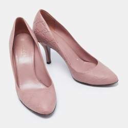 Gucci Beige Guccissima Leather Horsebit Round Toe Pumps Size 37.5