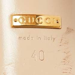 Pre Owned Gucci Multicolor Bloom Print Leather Pumps Size 40