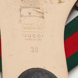 مملوكة مسبقًا Gucci Tricolor Canvas Web Aline Thong Flats Size 38